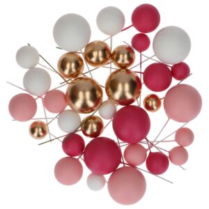 Simply Making Decorative Ball Hot Pink Ombre &Gold -32/pk