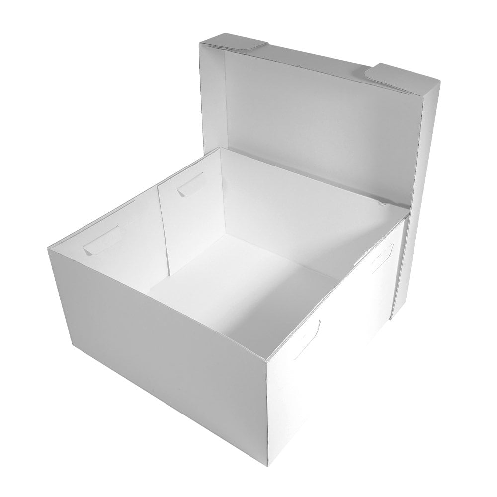 White Corrugated Cube Cake Boxes - Cakessprinkles