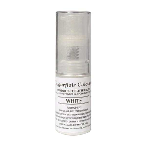 SugarFlair Glitter Dust Spray White